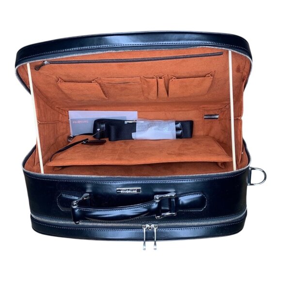 SAMSONITE BLACK LABEL BAYAMO LEATHER SUITER GARMENT BAG OVERNIGHTER COMBO - Picture 2 of 12